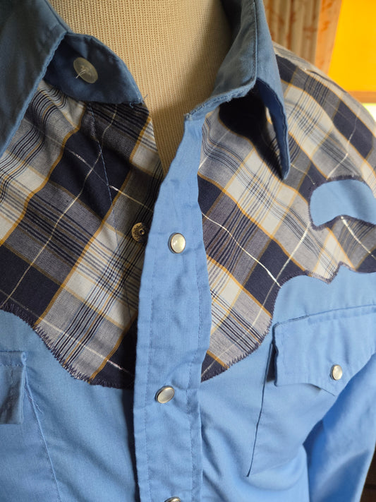 Vintage Long Sleeve Western Snap Shirt by Border Town