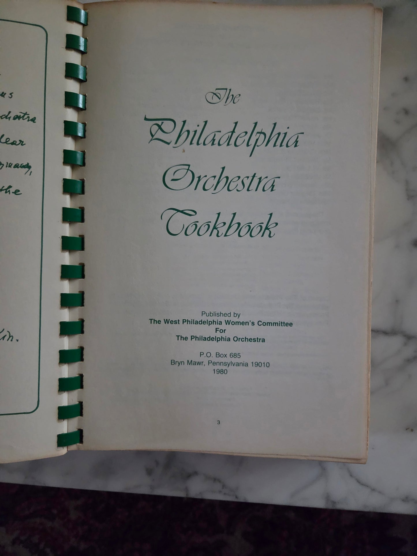 Vintage Philadelphia Orchestra Cookbook