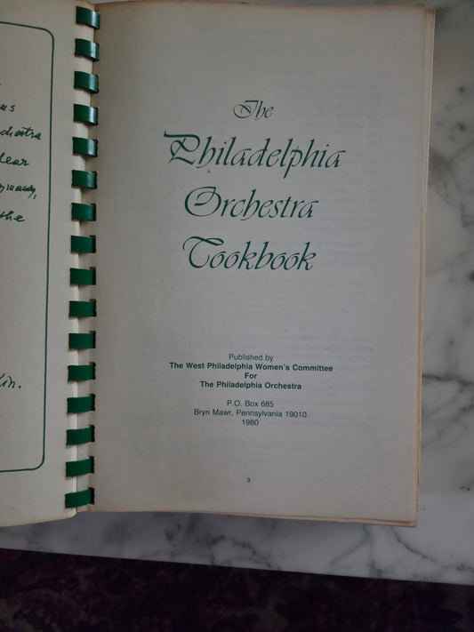 Vintage Philadelphia Orchestra Cookbook