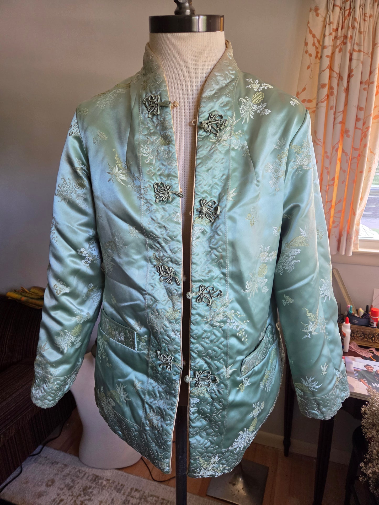 Vintage Reversible Satin Asian Jacket