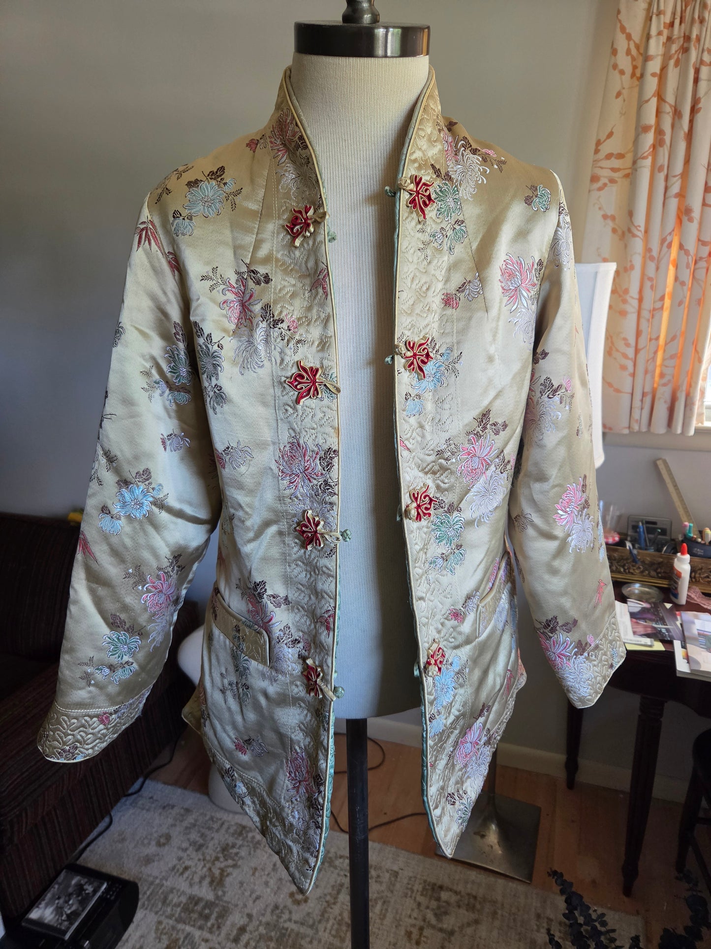 Vintage Reversible Satin Asian Jacket
