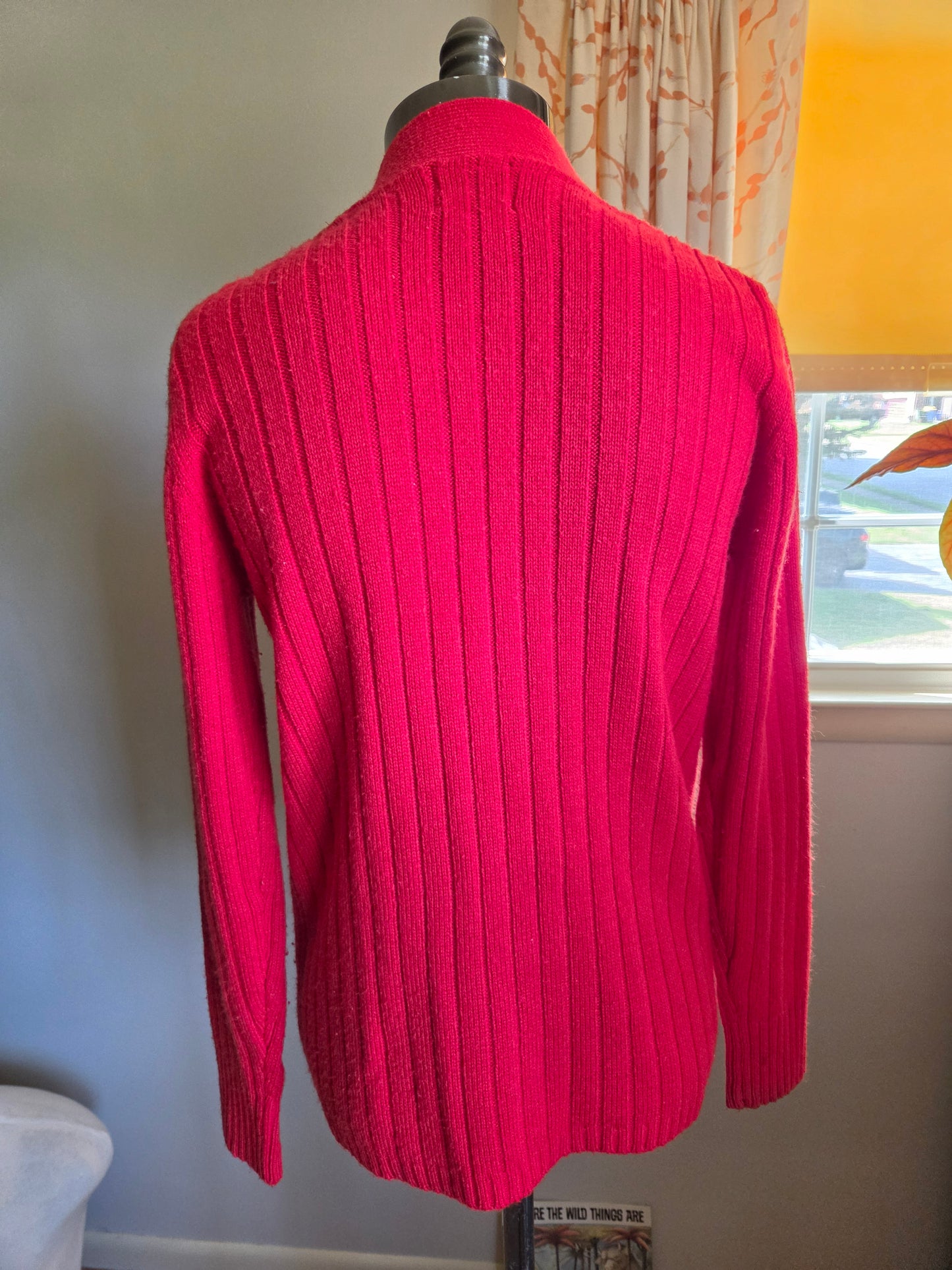 Vintage Long Sleeve Ribbed Cardigan Sweater by Sears