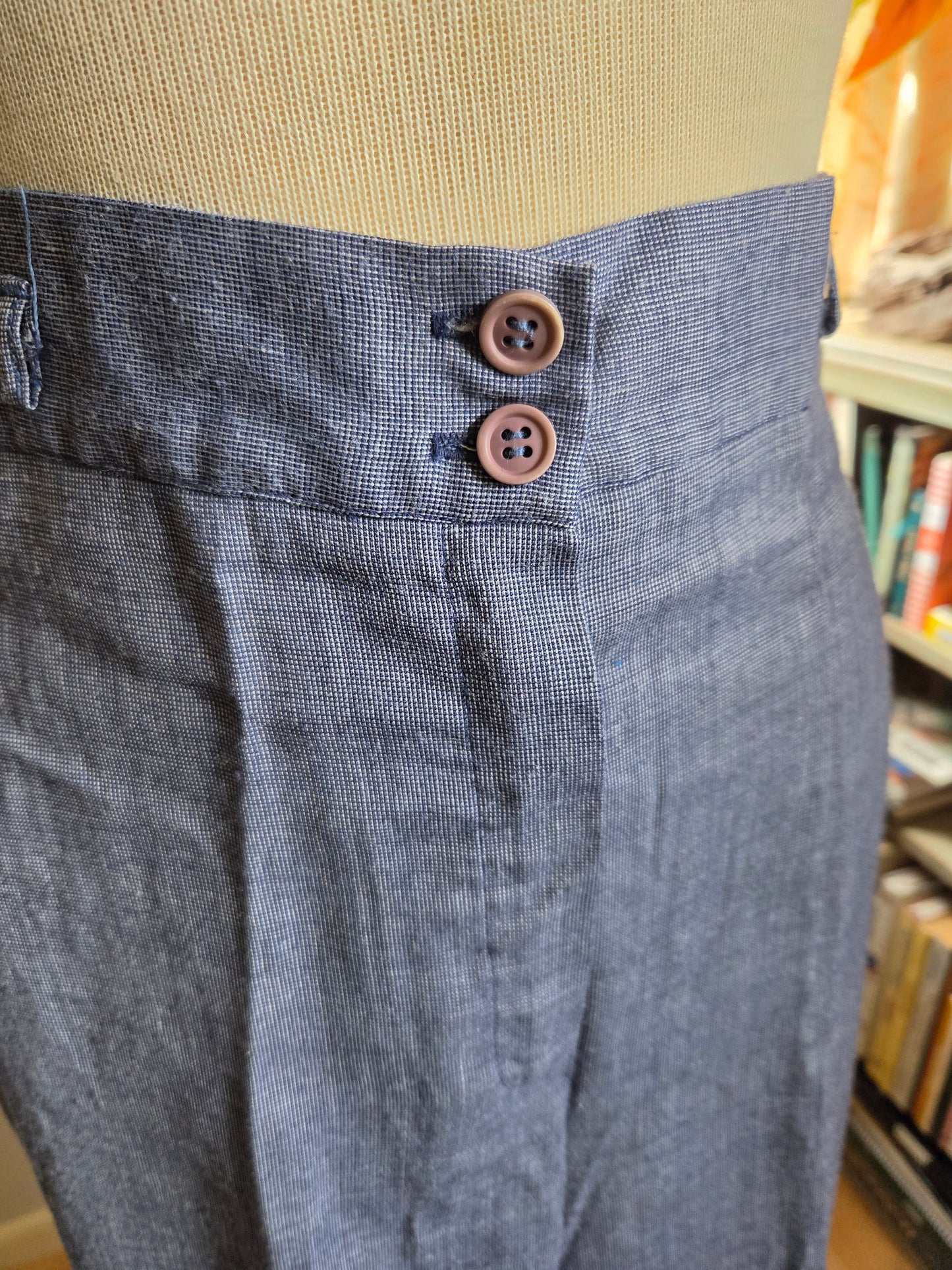 Vintage Blue and White Pants from the 1970s