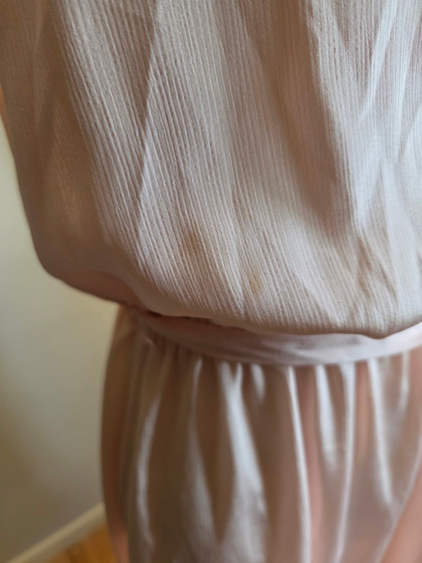 Vintage Short Sleeve Pink Dress