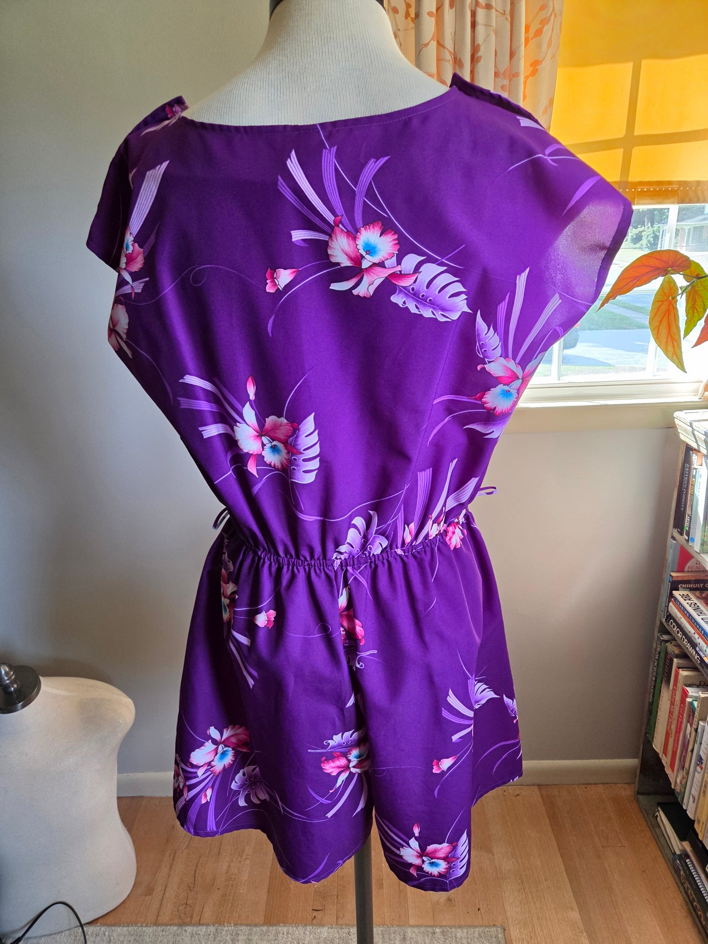 Vintage Sleeveless Floral Print Hawaiian Romper