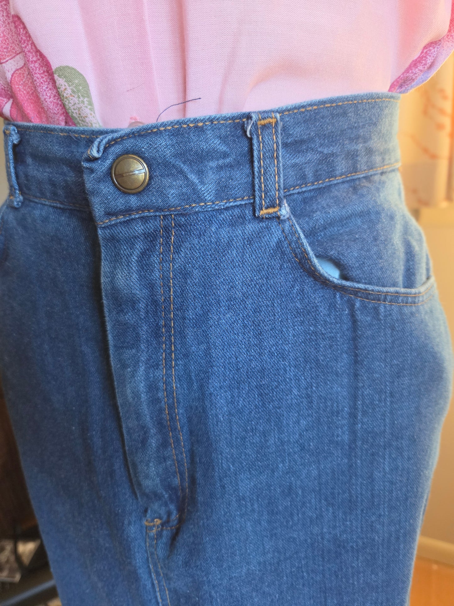 Vintage Denim Skirt by Pizzazz