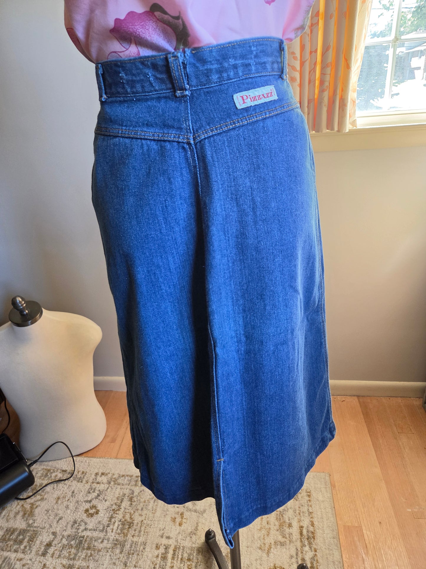 Vintage Denim Skirt by Pizzazz