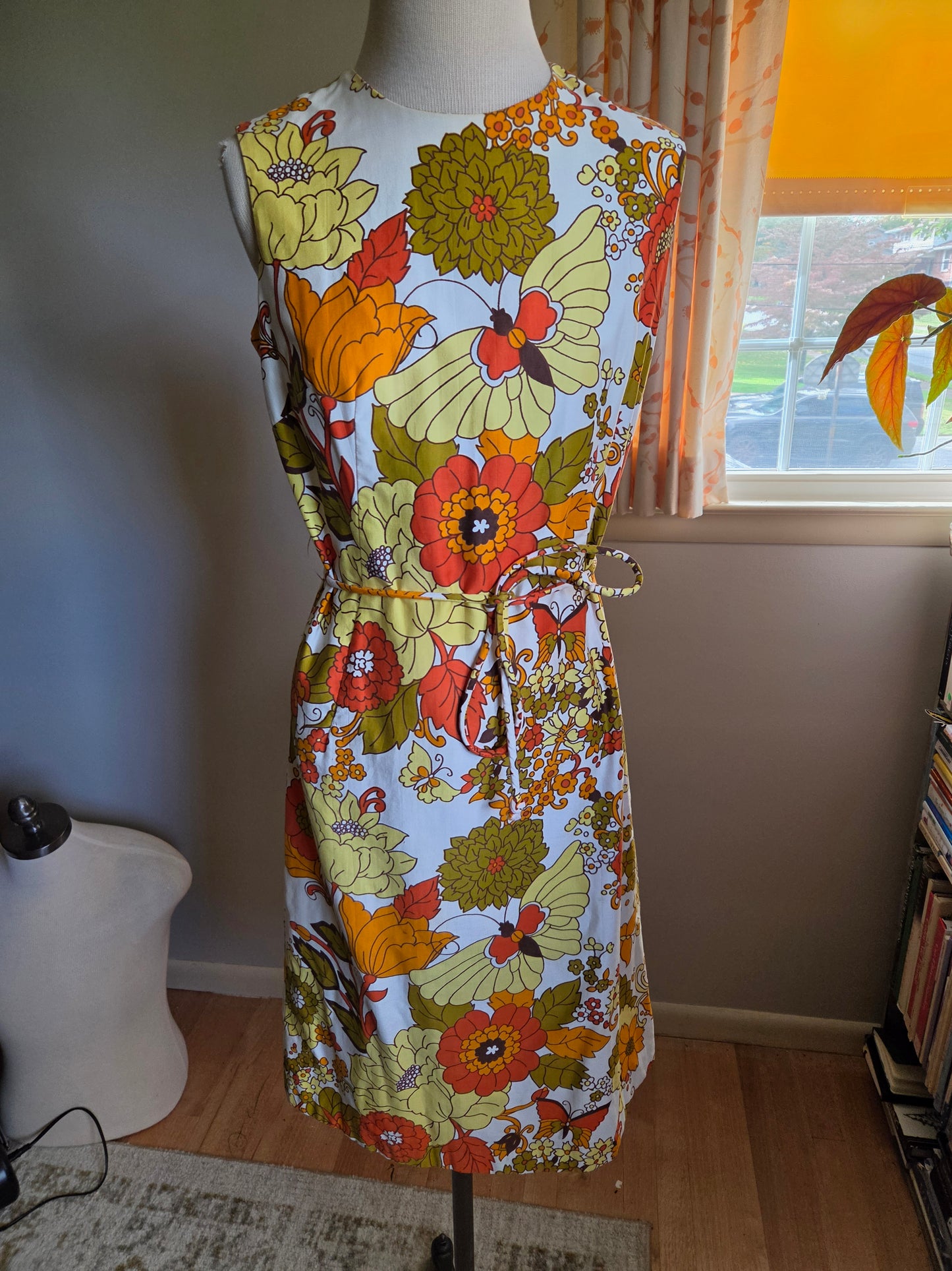 Vintage Sleeveless Floral Print Dress by Branigans