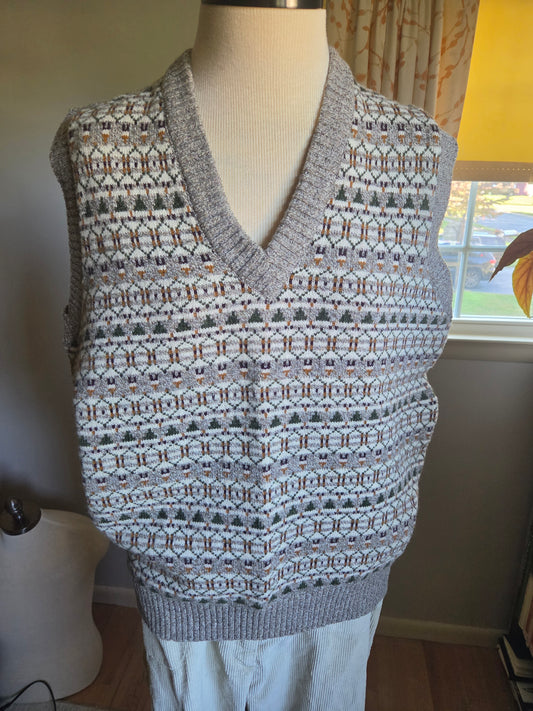 Vintage Sleeveless Wool Sweater by Lands' End