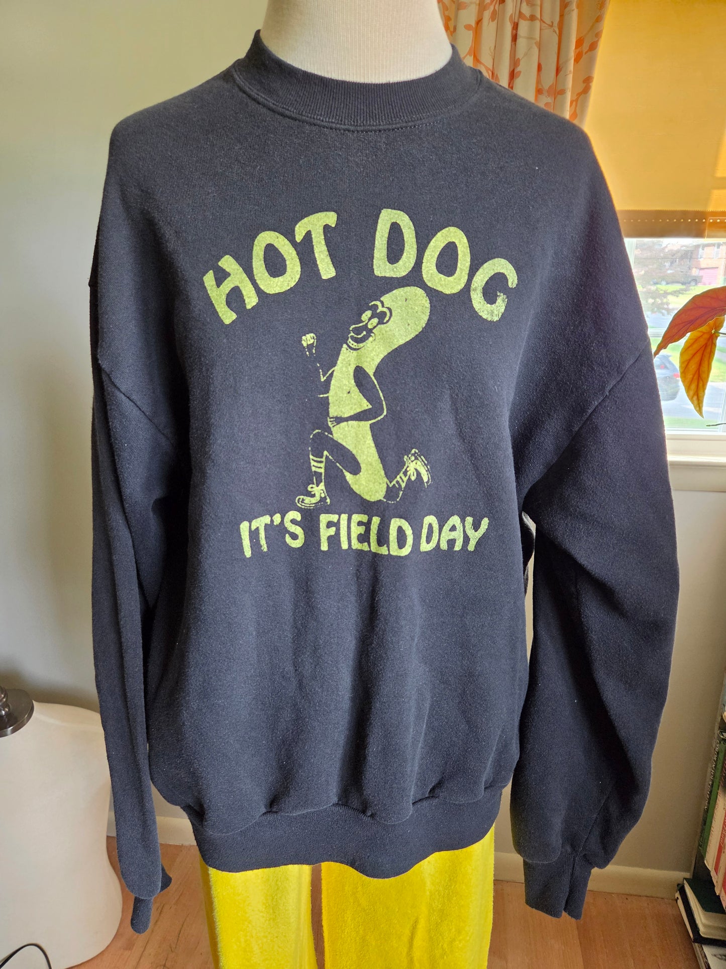 Vintage Black Field Day Sweatshirt by Jerzees