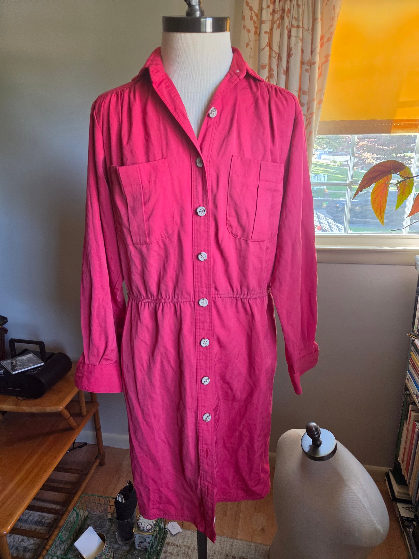 Vintage Long Sleeve Red Dress by John Henry