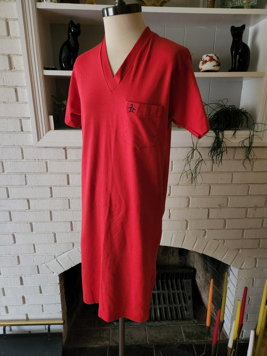 Vintage Short Sleeve Red Dress by Munsingwear