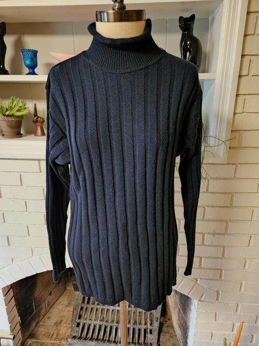 Vintage Long Sleeve Women's Ribbed Sweater