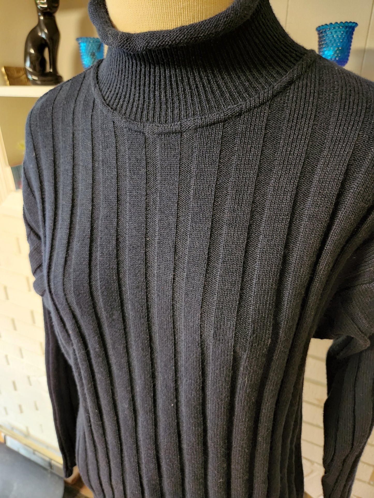 Vintage Long Sleeve Women's Ribbed Sweater