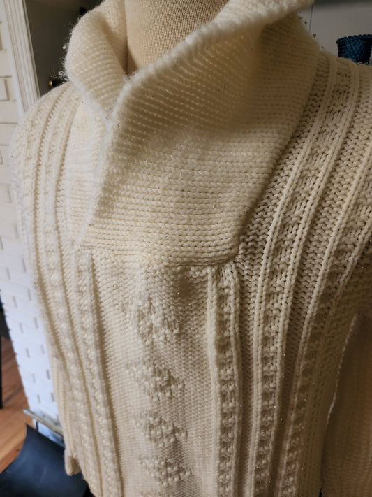 Vintage Long Sleeve Cable Knit Sweater by Norseman