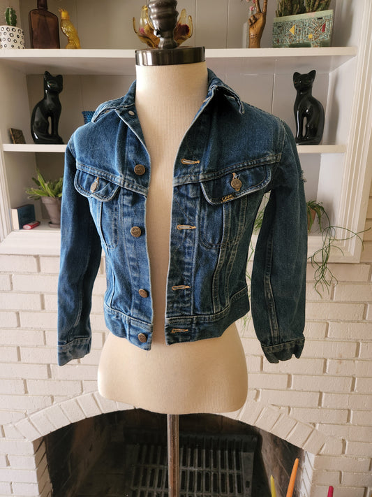 Vintage Long Sleeve Kid's Denim Jean Jacket by Lee