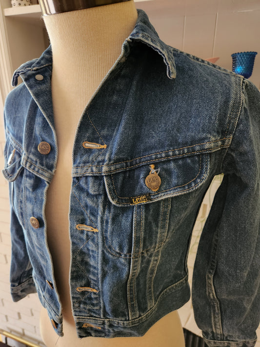 Vintage Long Sleeve Kid's Denim Jean Jacket by Lee