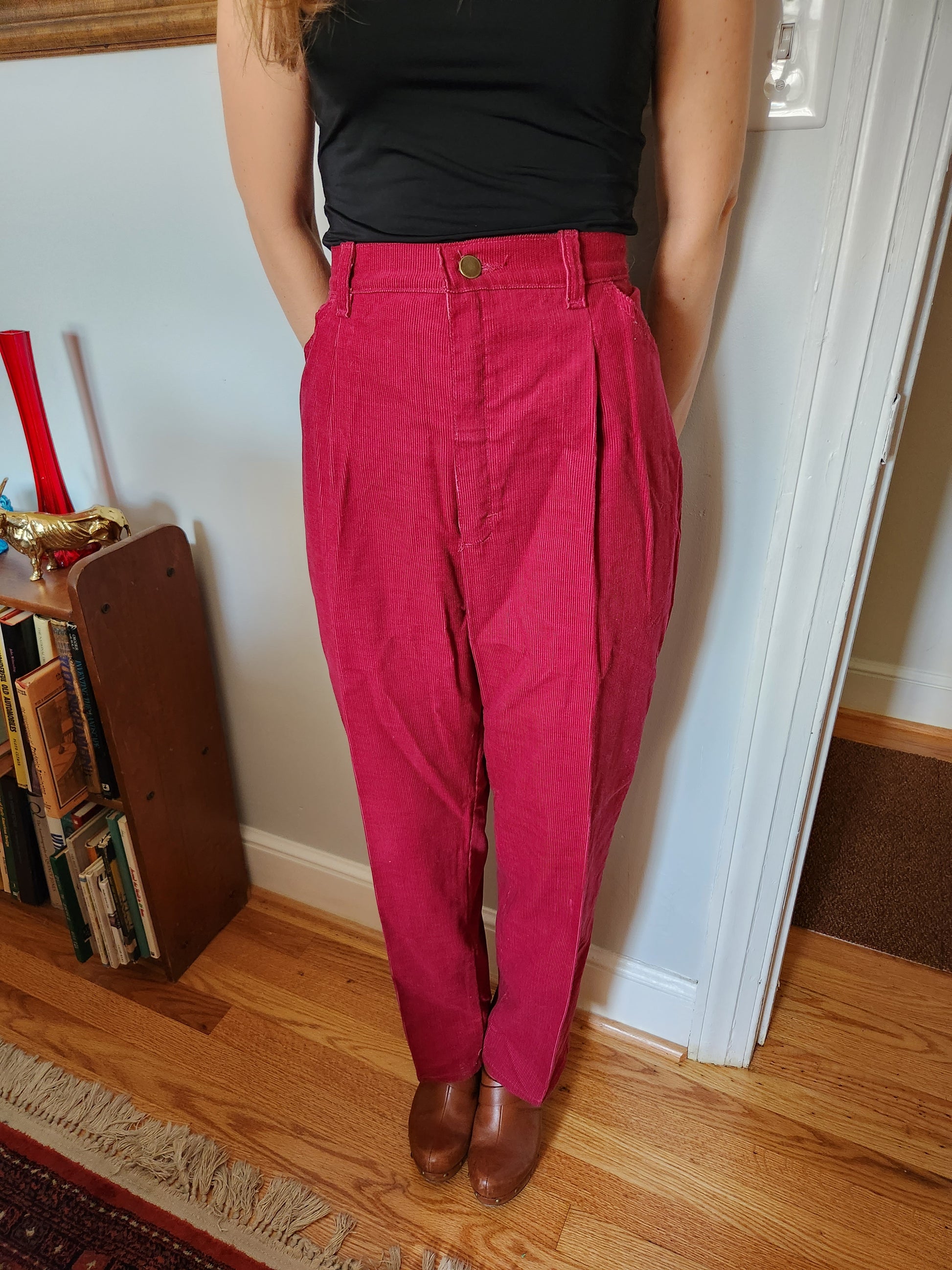 Red Corduroy Pants 1