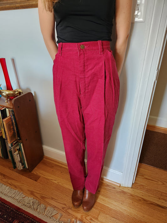 Vintage Deep Red Corduroy Pants by Sears