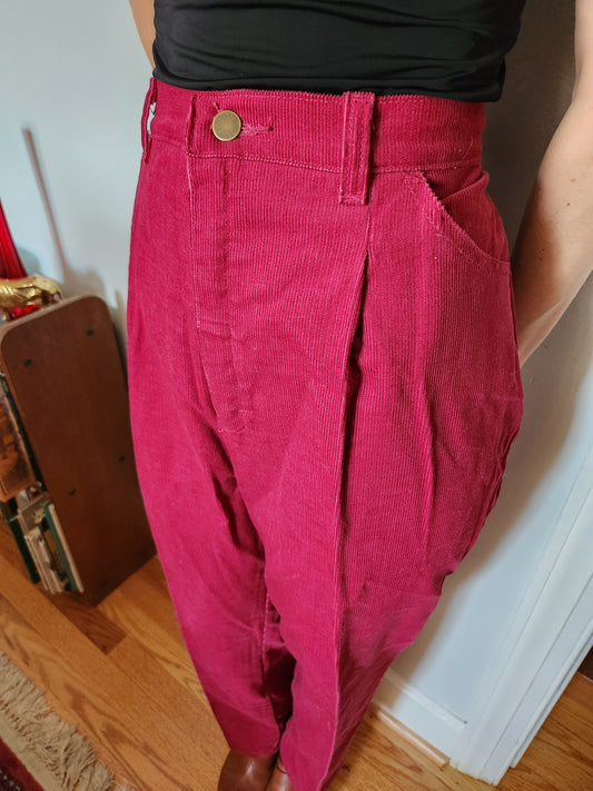 Vintage Deep Red Corduroy Pants by Sears