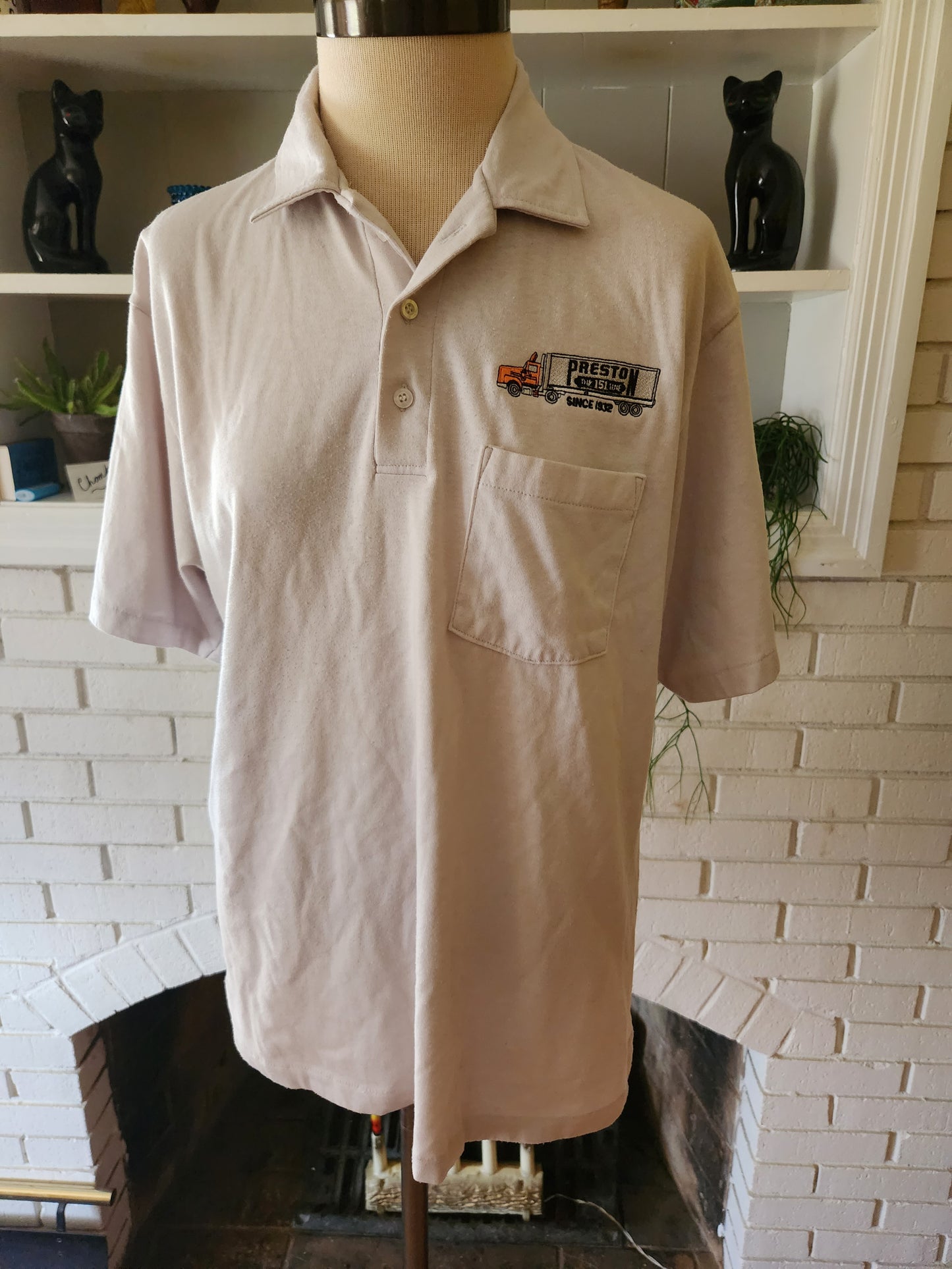 Vintage Short Sleeve Preston Trucking Polo Shirt by Red Kap