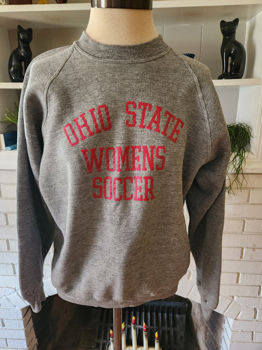 Vintage Ohio State Womens Soccer Sweatshirt by Russell Super Weights