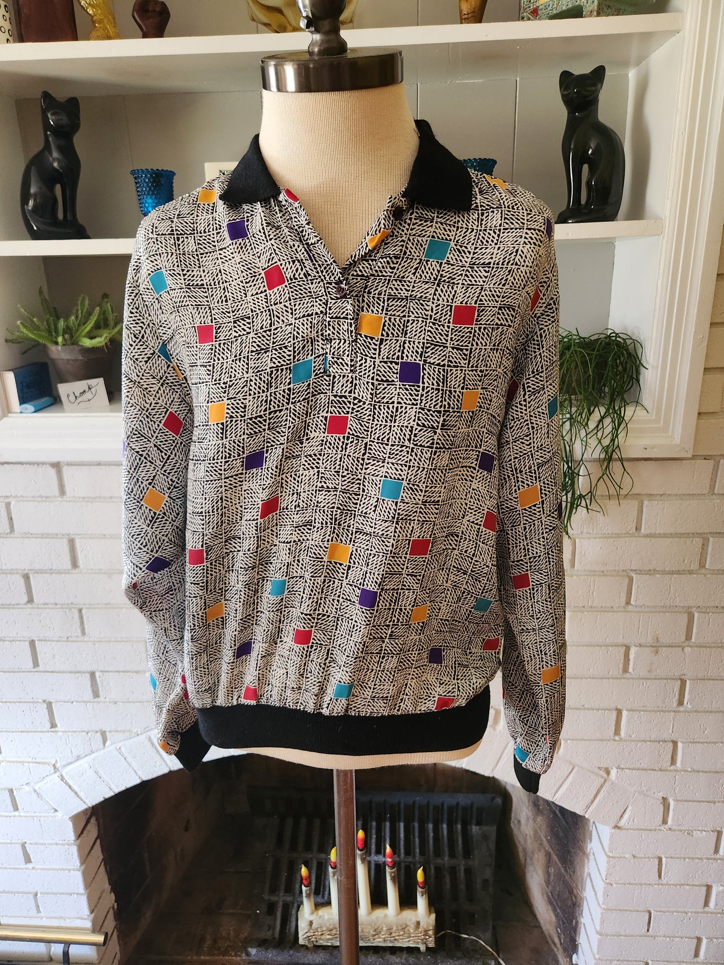 Vintage Long Sleeve 80s Blouse by Notations