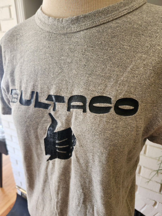 Vintage Gray Bultaco Motorcycle T Shirt by Champion