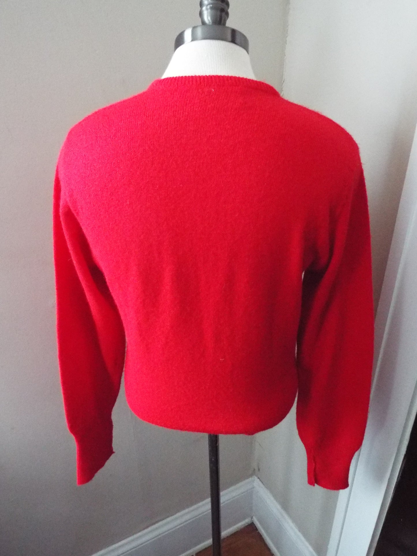 Vintage Long Sleeve Vee Neck Sweater by Down Under
