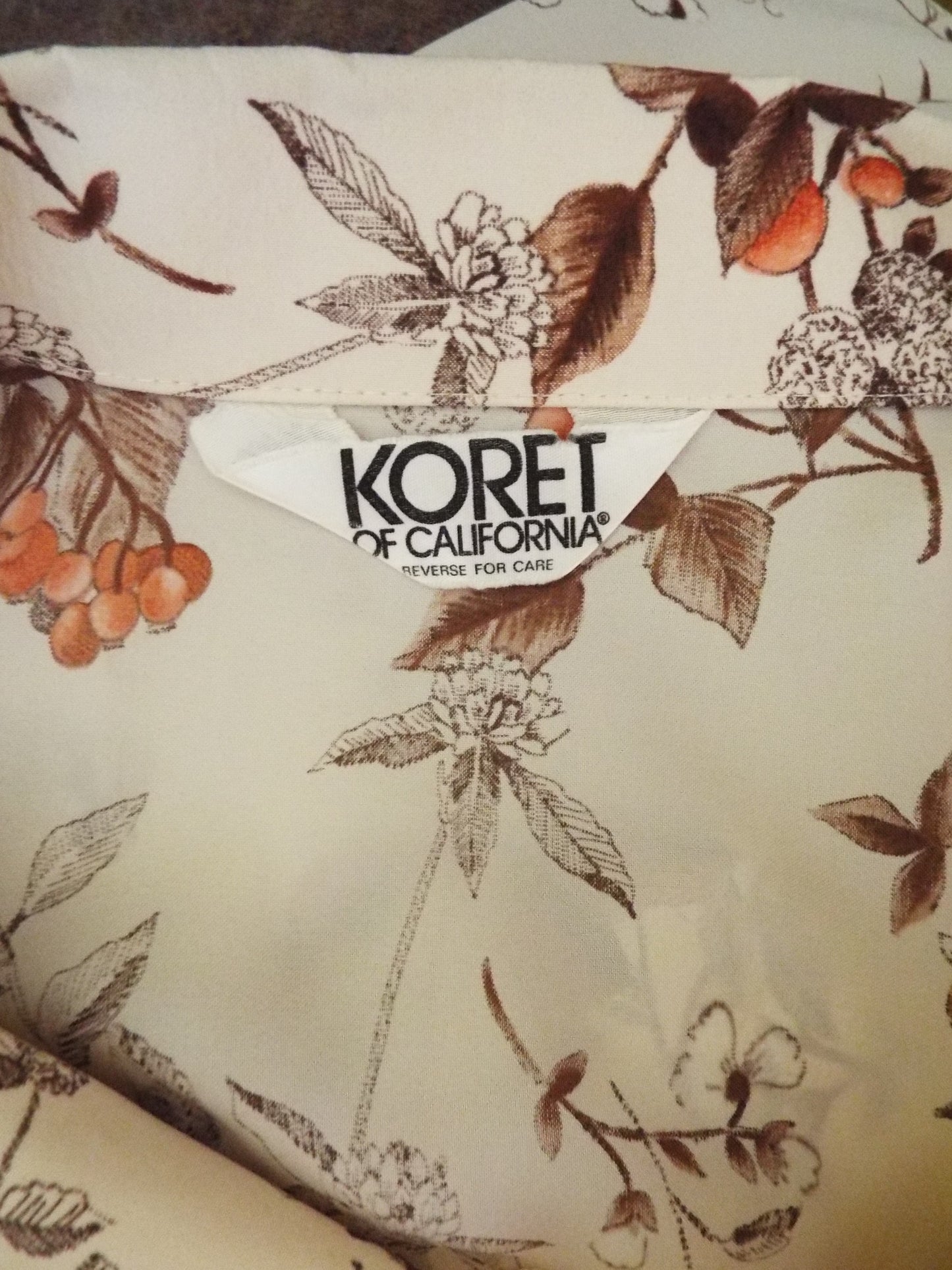 Vintage Long Sleeve Floral Print Blouse by Koret