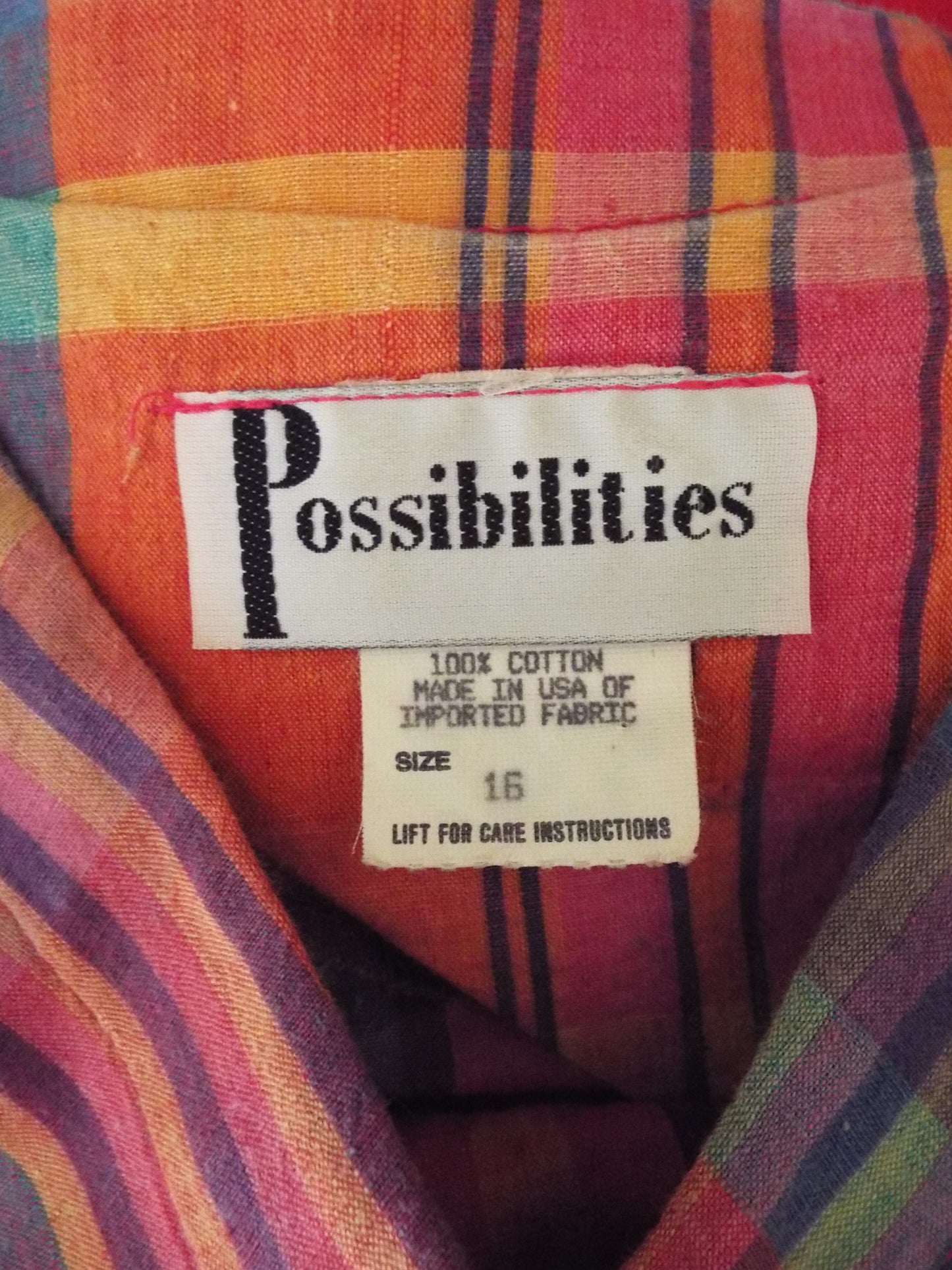 Vintage Sleeveless Plaid Dress by Possibilities