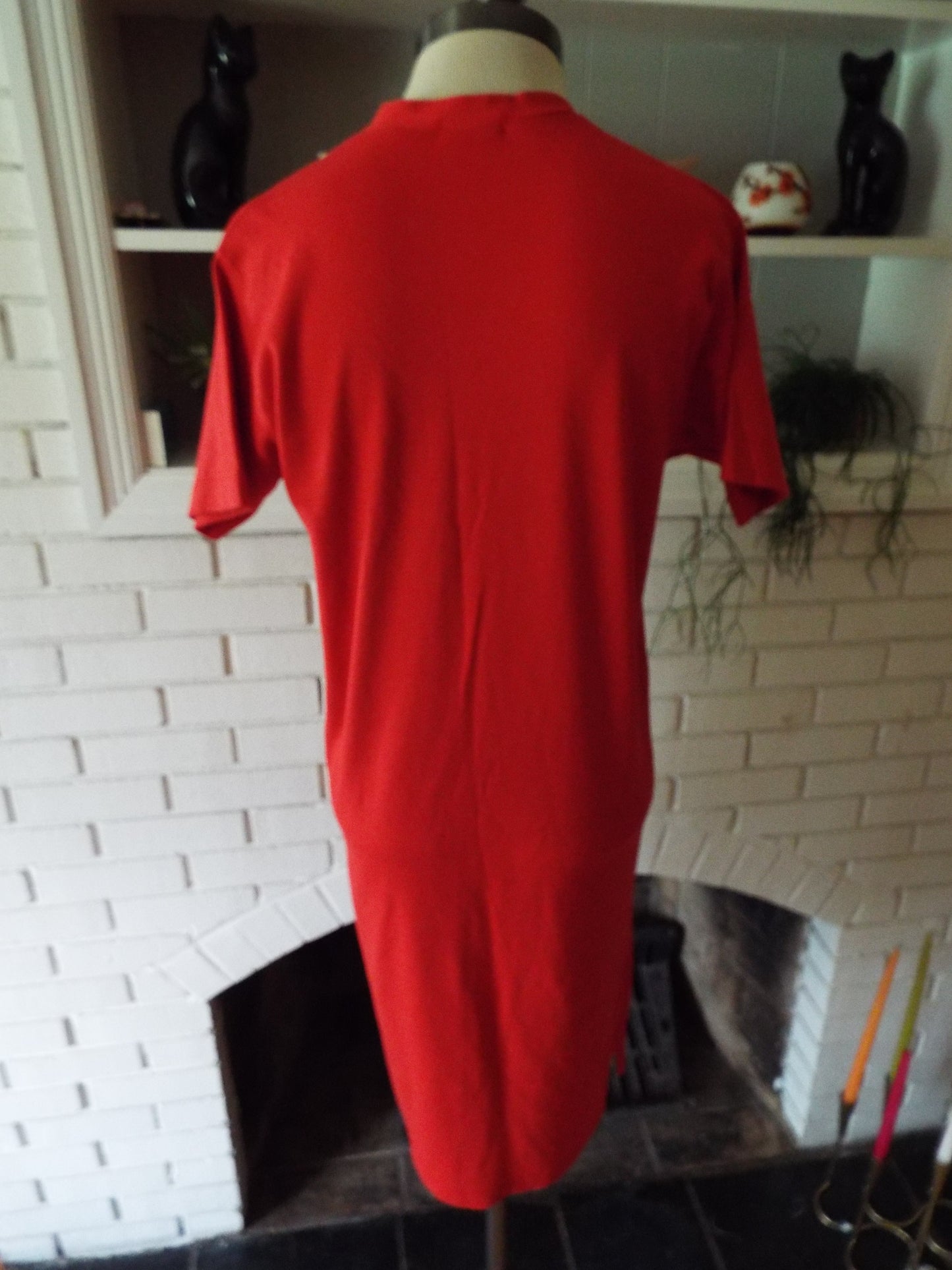 Vintage Short Sleeve Red Dress by Munsingwear