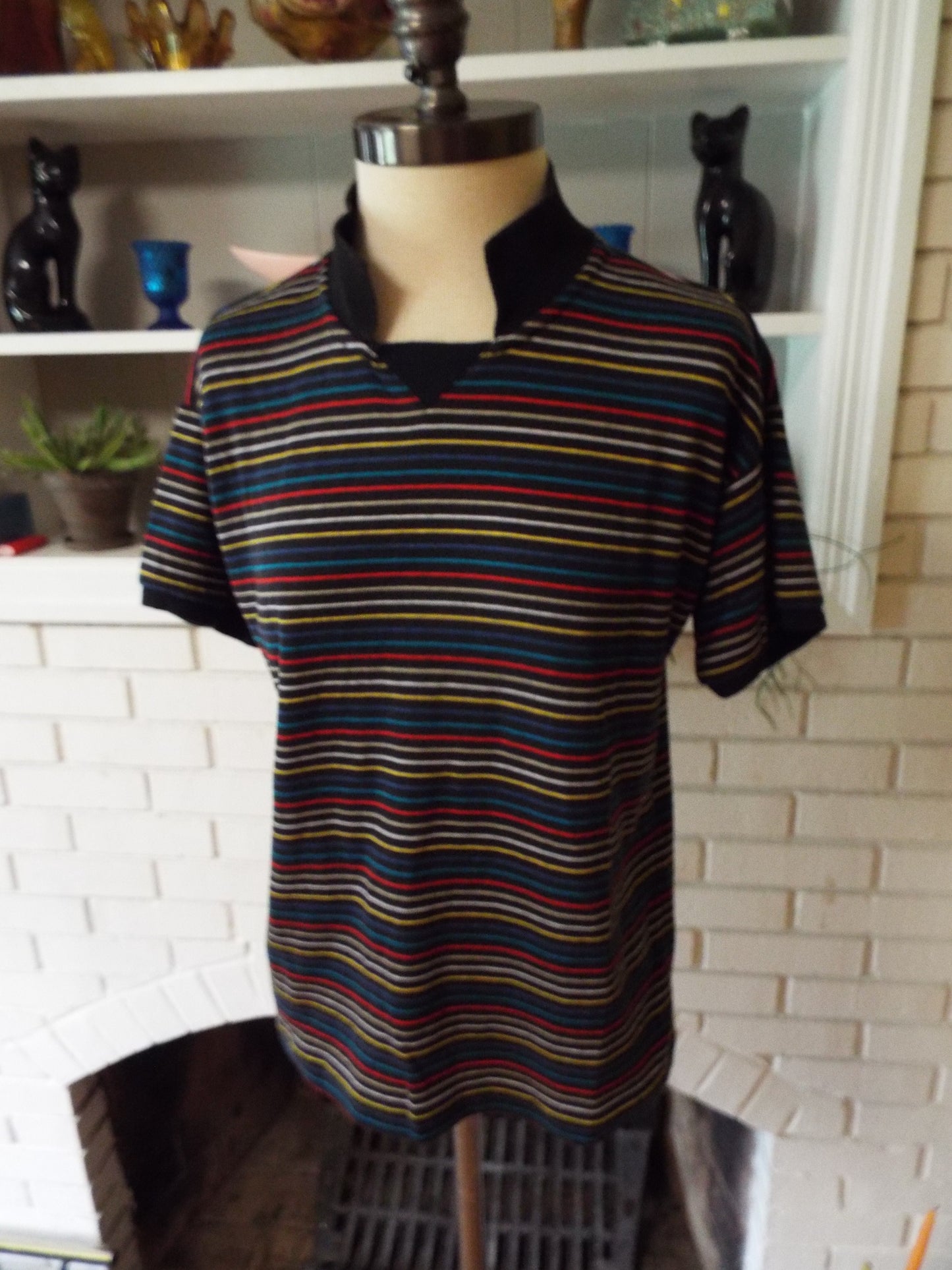 Vintage Striped Collared Shirt by Jantzen