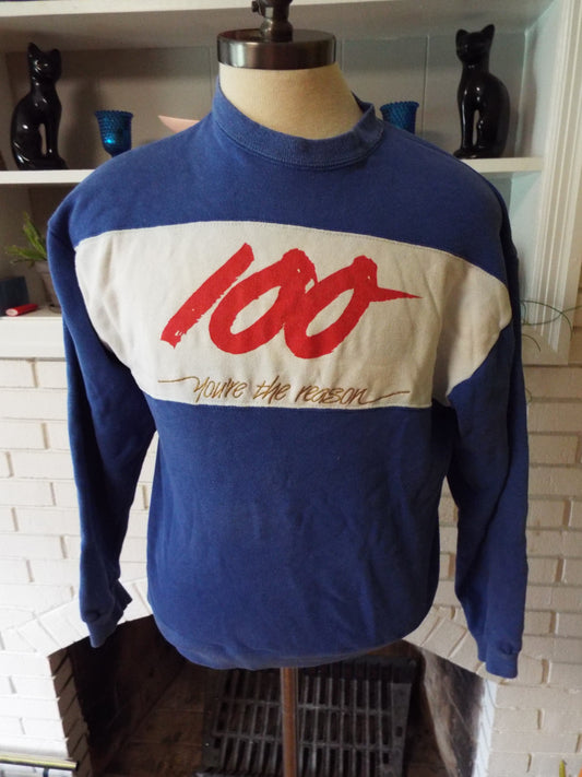 Vintage Blue Graphic Sweatshirt by Players Club