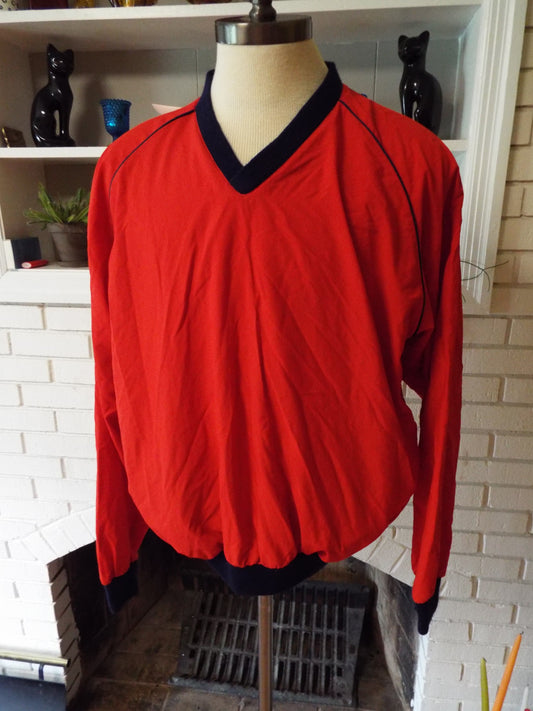 Vintage Long Sleeve Red Pullover Jacket by Sunderland's