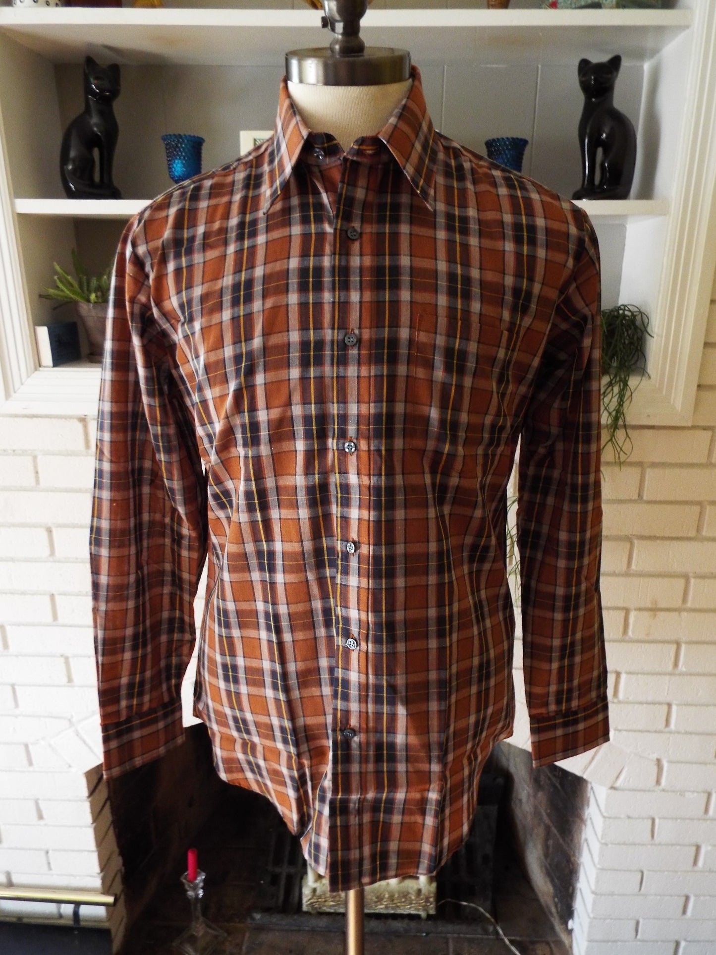 Vintage Long Sleeve Striped Plaid Shirt by Recess. NEVER WORN!!