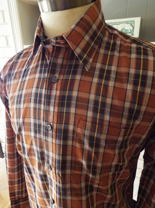 Vintage Long Sleeve Striped Plaid Shirt by Recess. NEVER WORN!!
