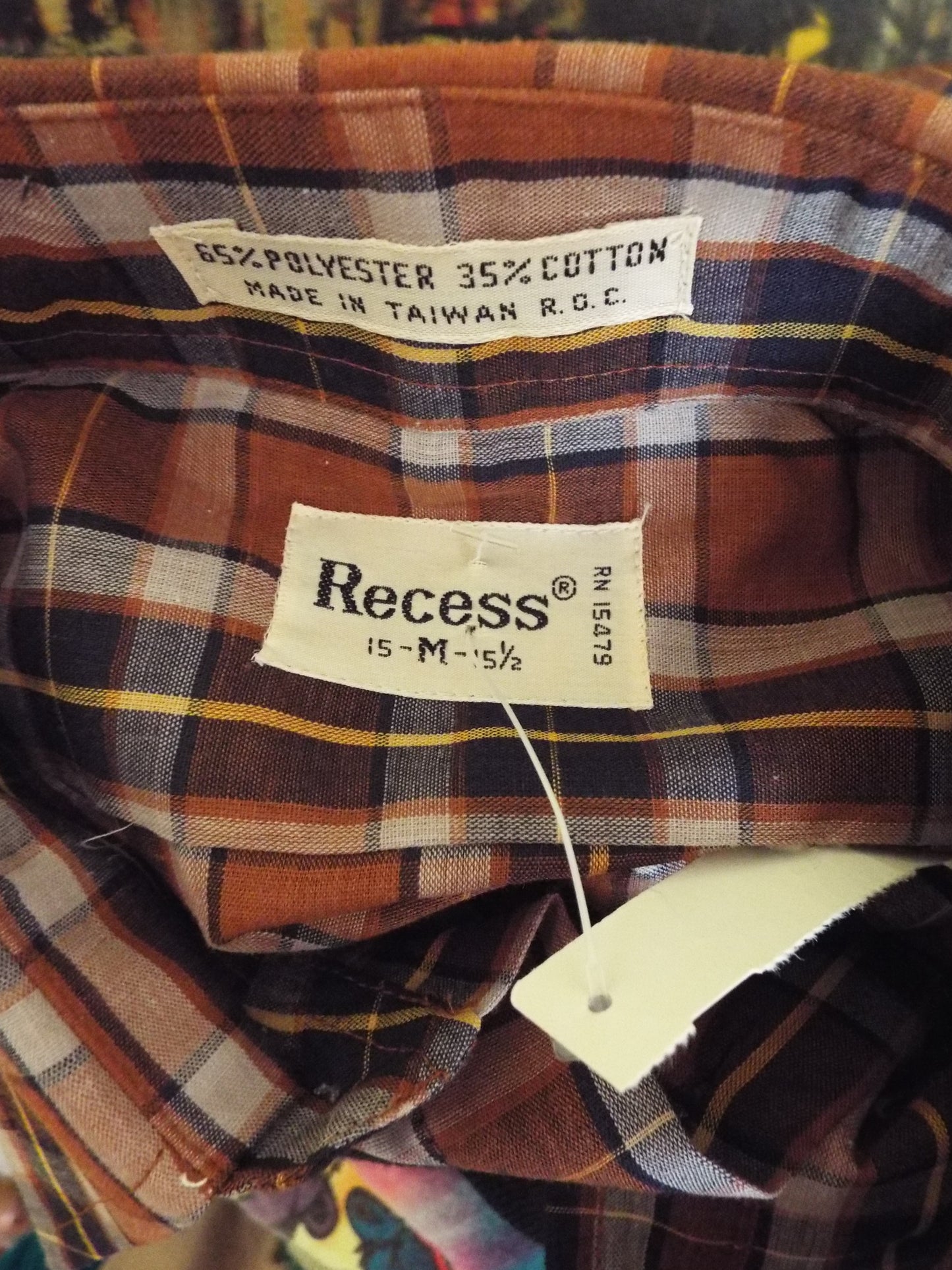 Vintage Long Sleeve Striped Plaid Shirt by Recess. NEVER WORN!!