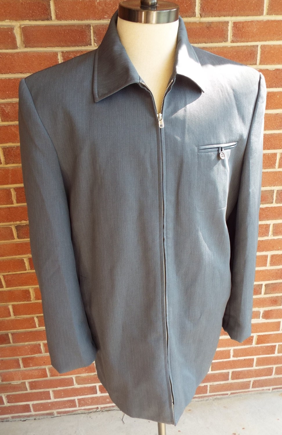 Vintage Light Gray Long Sleeve Jacket by Haband