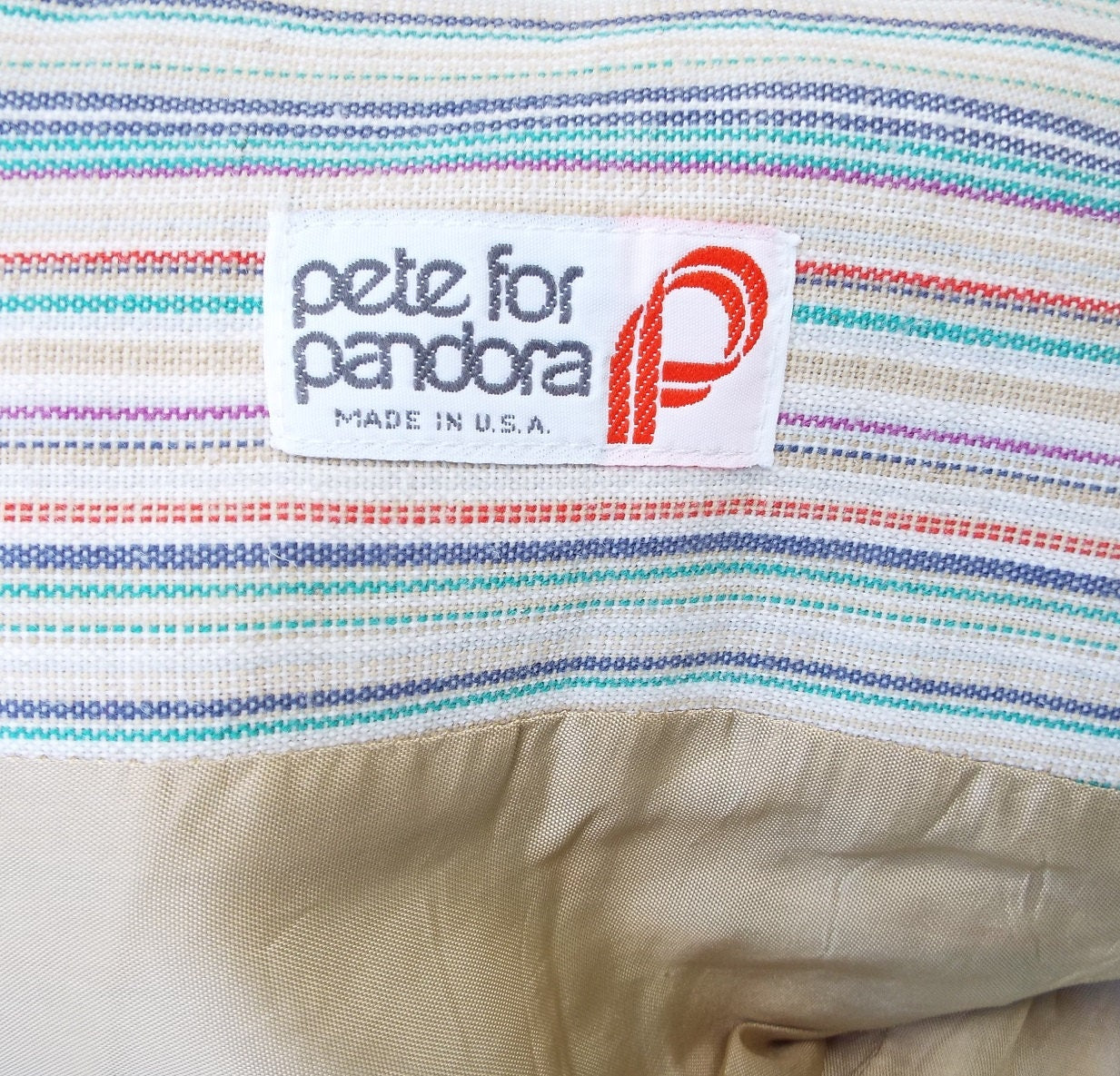 Vintage Women's Striped Blazer by Pete for Pandora