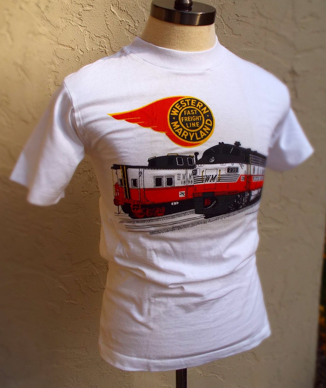 Vintage Railroad T Shirt by Fruit of the Loom