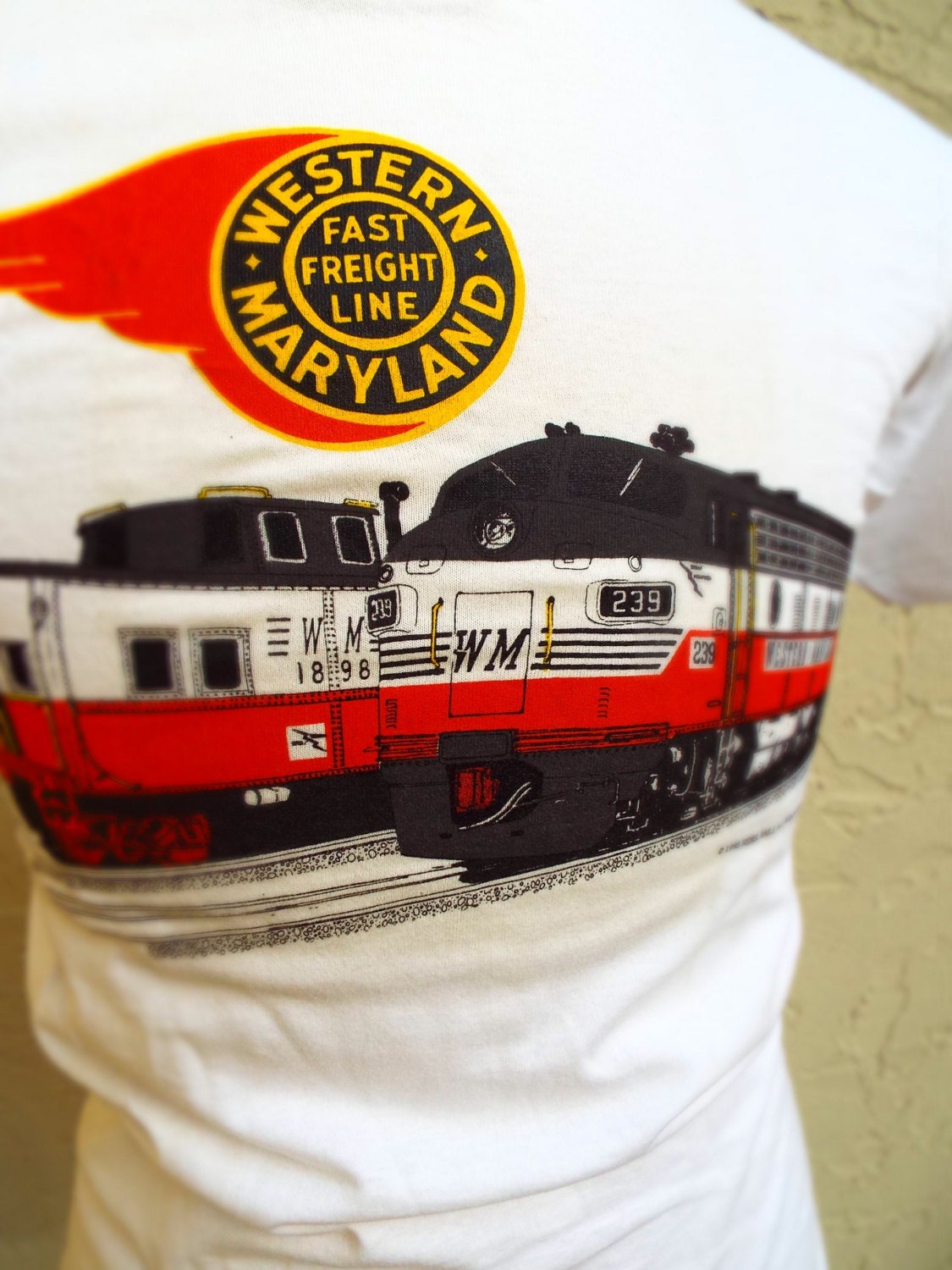 Vintage Railroad T Shirt by Fruit of the Loom