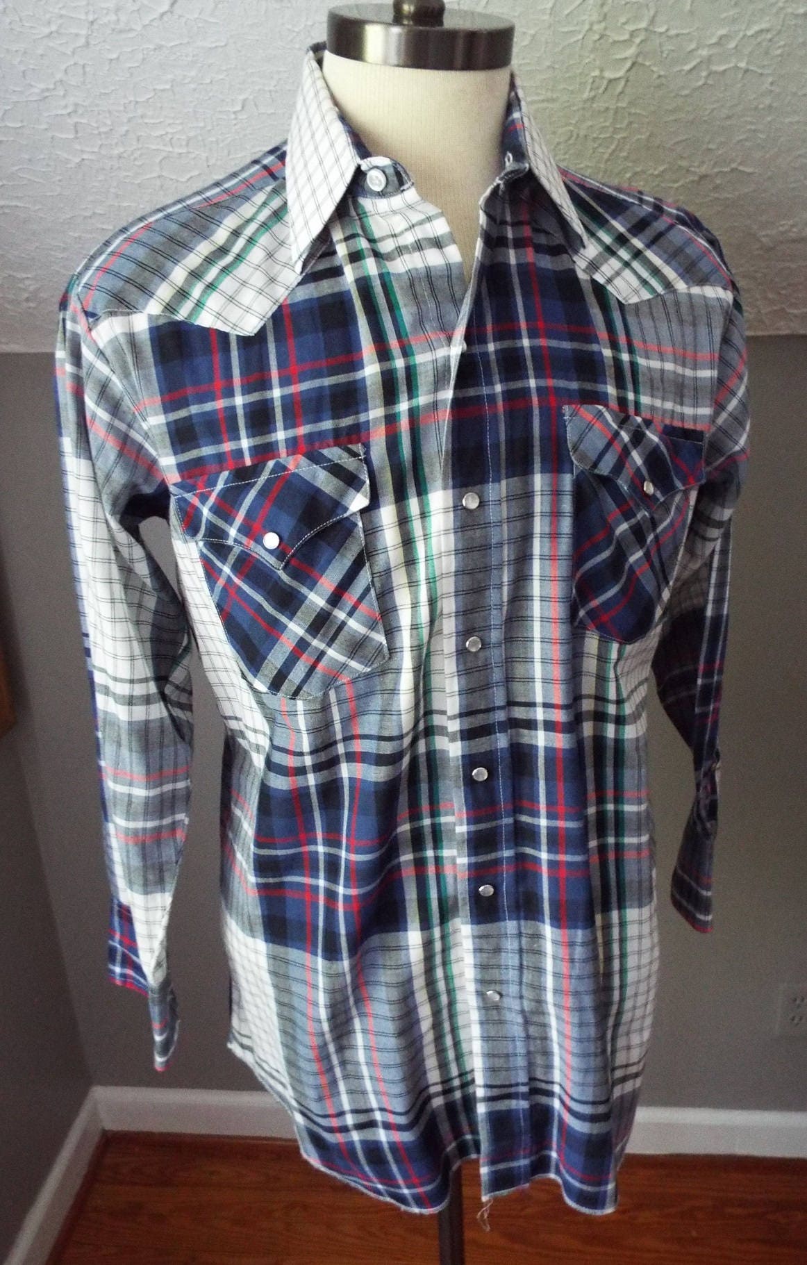 Vintage Long Sleeve Western Snap Shirt by Panhandle Slim