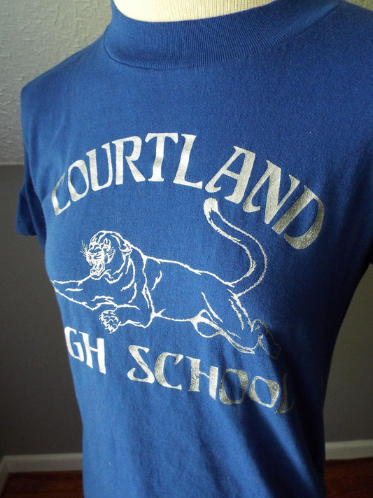 Vintage DEAD STOCK Short Sleeve Courtland Hight School T-Shirt by Collegiate Pacific