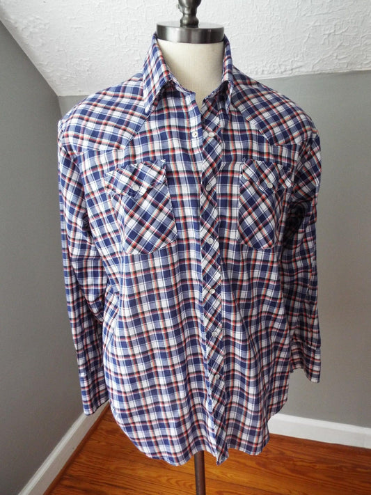 Vintage Long Sleeve Western Snap Shirt by Authentic Western Youngbloods