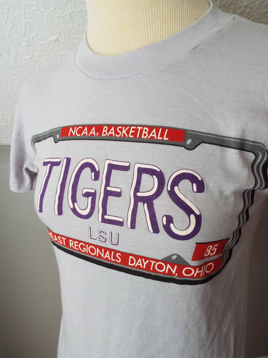Vintage DEAD STOCK Short Sleeve LSU Tigers College Basketball T-Shirt by Collegiate Pacific