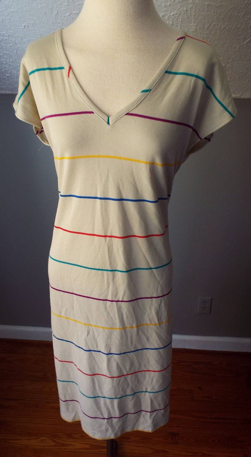 Beautiful Sleeveless Striped Dress by Queen's Row INC