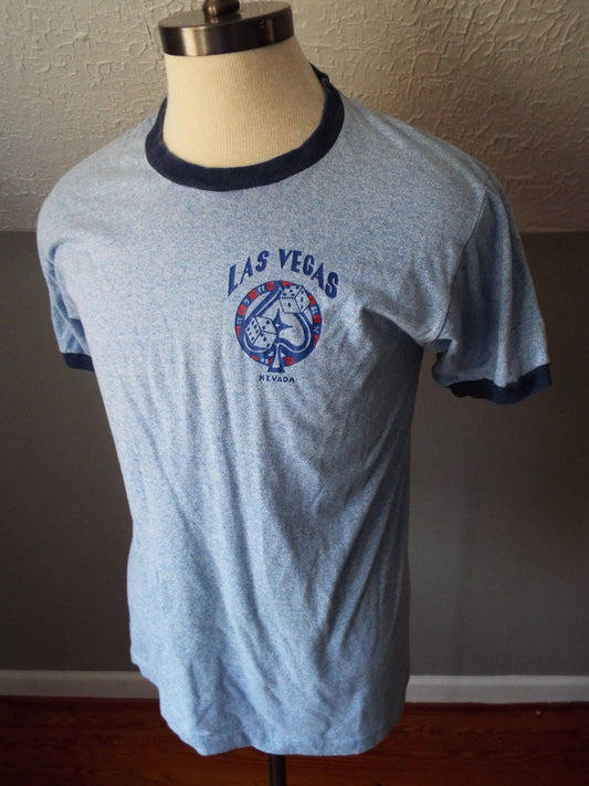 Vintage Short Sleeve Las Vegas Ringer T Shirt by Screen Stars