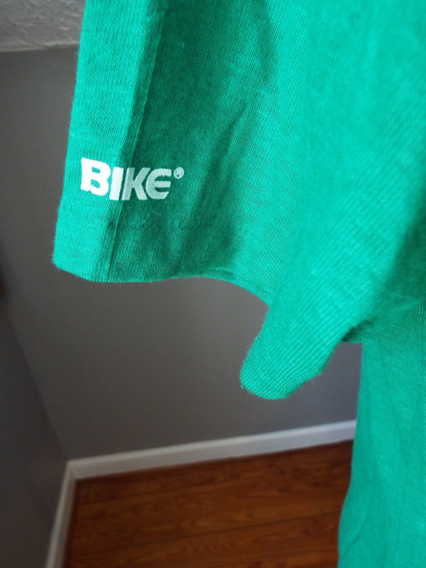 Vintage Green Short Sleeve Polo Shirt by Bike