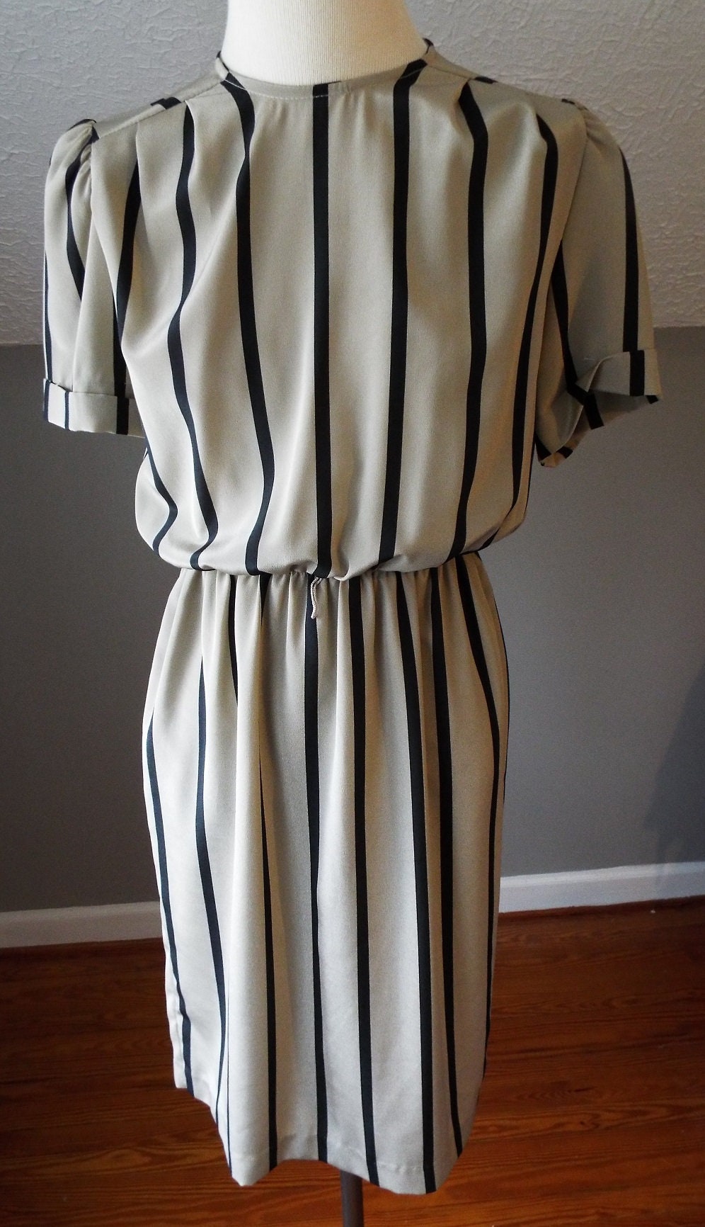 Vintage Short Sleeve Striped Dress by Taurus II